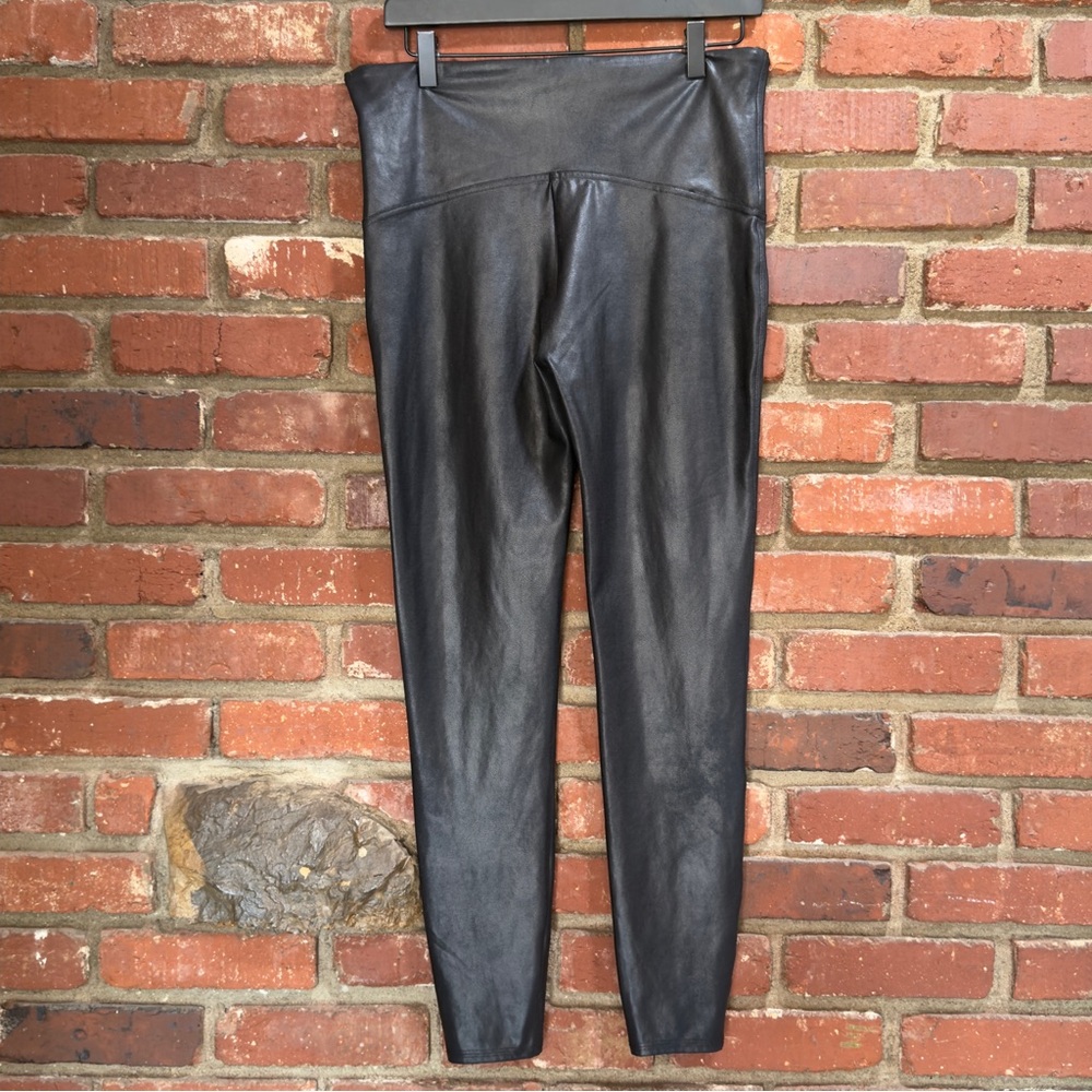 Spanx Women's Faux Leather Leggings Black Size 1X New NWT Slimming Pants‎ - Picture 3 of 13